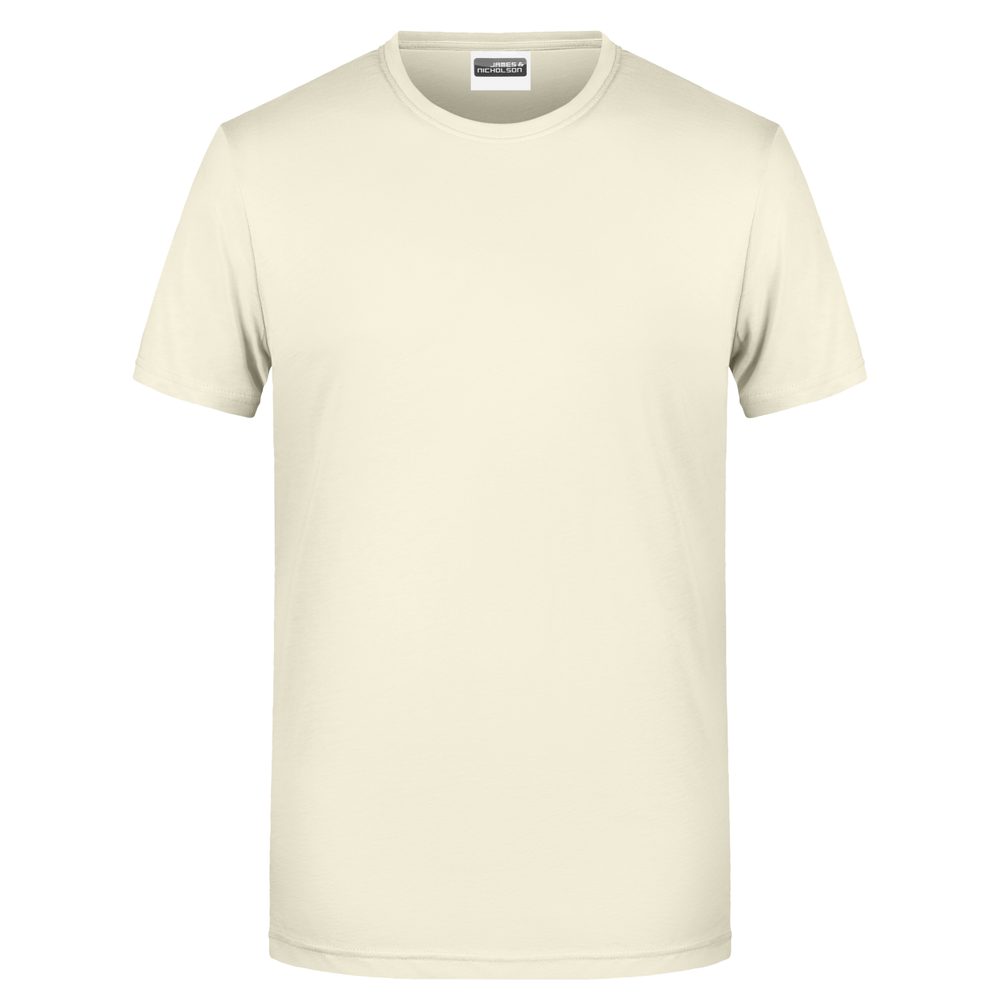 James & Nicholson Klasické pánské tričko z biobavlny 8008 - Vanilková | L