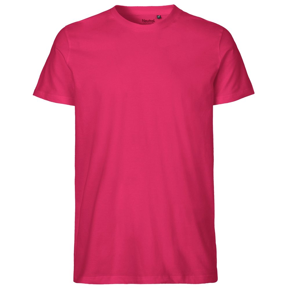 Neutral Pánské tričko Fit z organické Fairtrade bavlny - Růžová | M