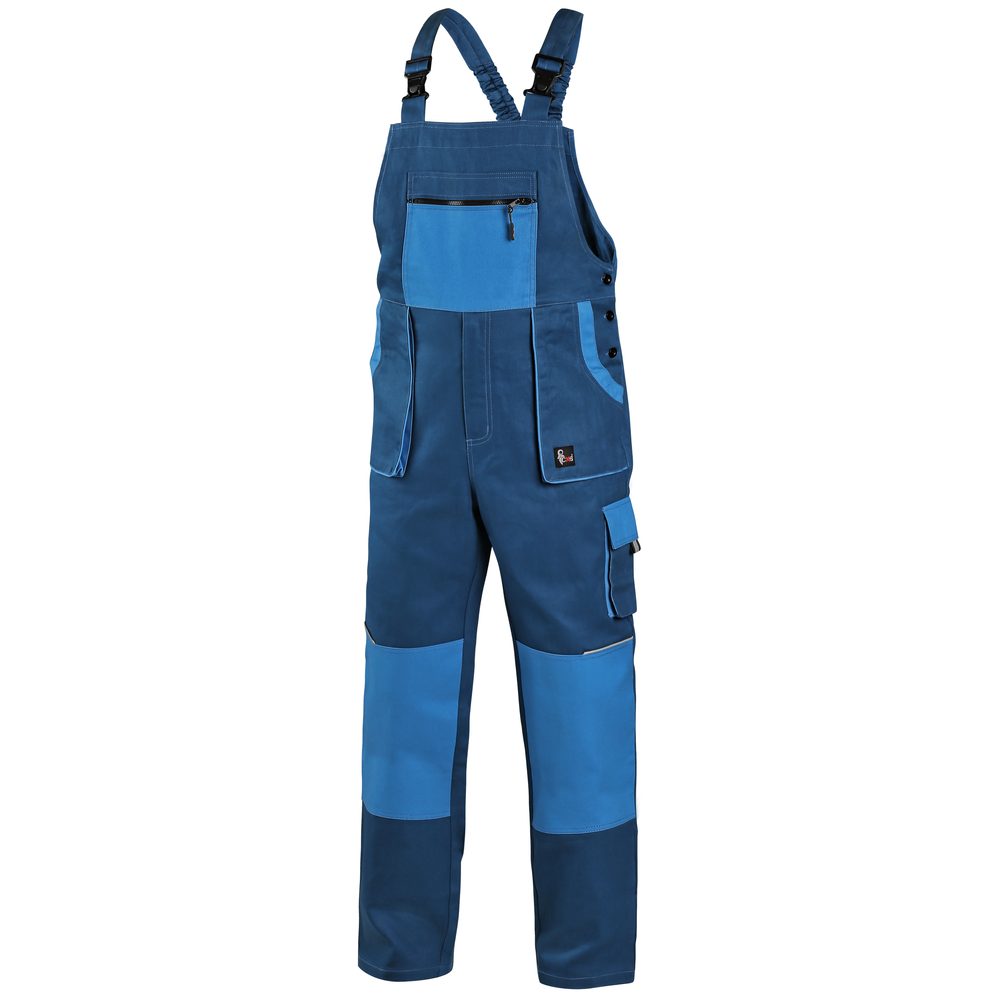 Canis (CXS) Pracovné nohavice s náprsenkou CXS LUXY ROBIN - Modrá / modrá | 48