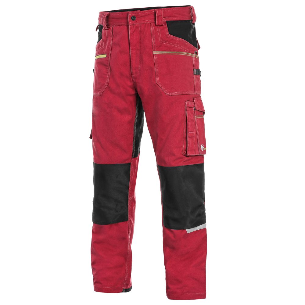 Canis (CXS) Montérkové kalhoty do pasu CXS STRETCH - Červená / černá | 56