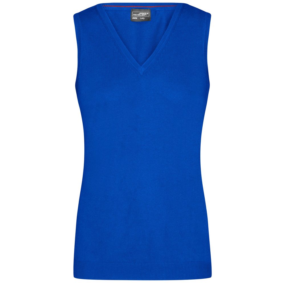 James & Nicholson Dámský svetr bez rukávů JN656 - Královská modrá | XL