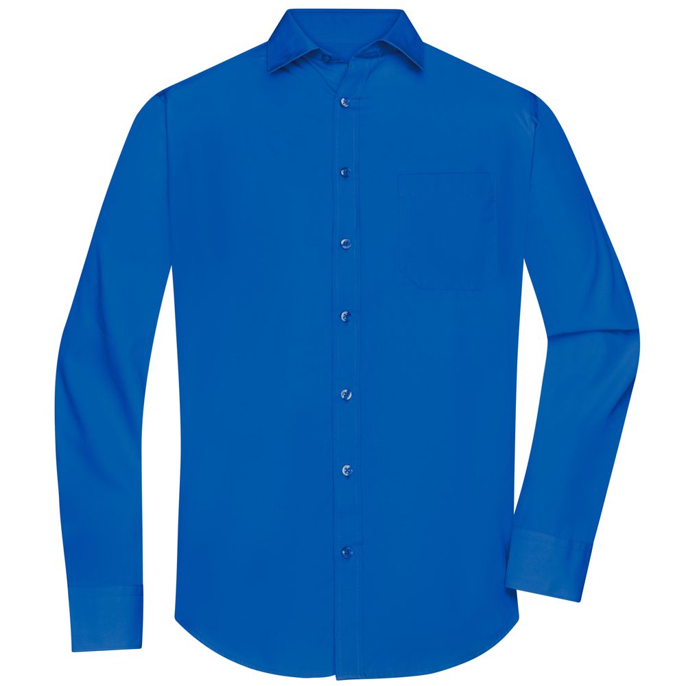 James & Nicholson Pánská košile s dlouhým rukávem JN678 - Královská modrá | S