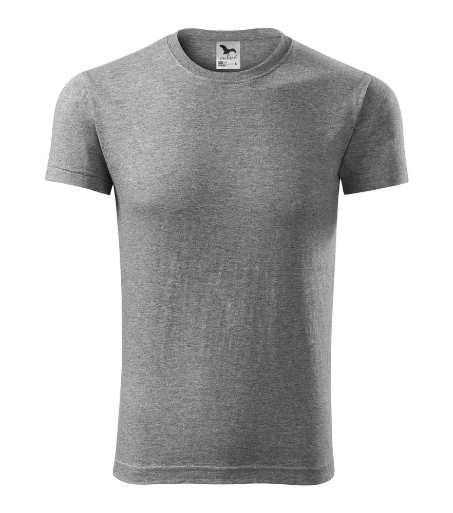 MALFINI Pánské tričko Viper - Tmavě šedý melír | M
