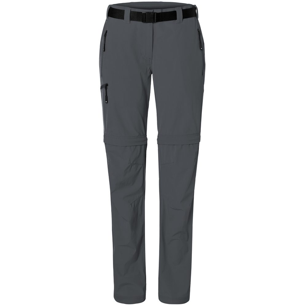 James & Nicholson Pánské outdoorové kalhoty s odepínacími nohavicemi JN1202 - Tmavě šedá | XL
