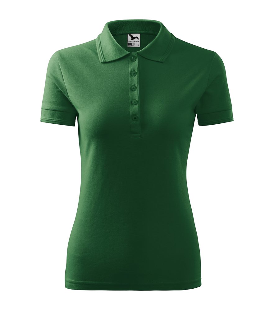 MALFINI Dámská polokošile Pique Polo - Lahvově zelená | XL