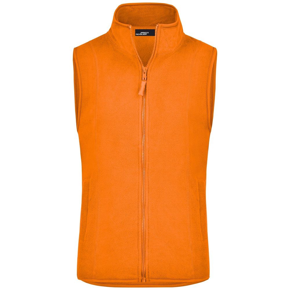 James & Nicholson Dámská fleecová vesta JN048 - Oranžová | S