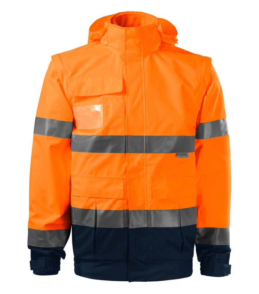 MALFINI Reflexní bunda HV Guard 4 in 1 - Reflexní oranžová | L