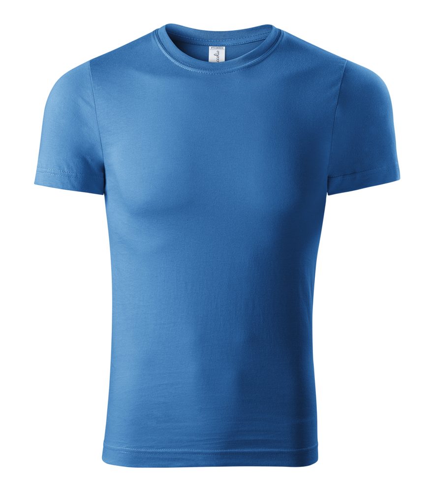 MALFINI Tričko Paint - Azurově modrá | L