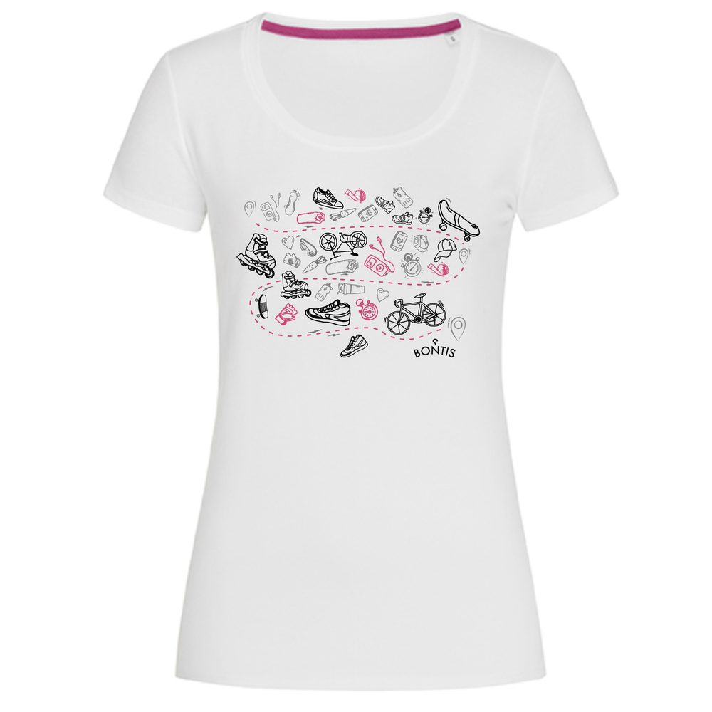 Bontis Dámské tričko SPORT - Bílá / růžová | S