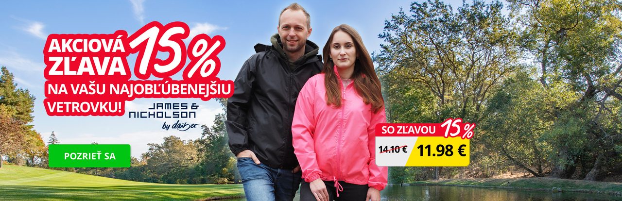 Větrovky sleva 15 % - 2024