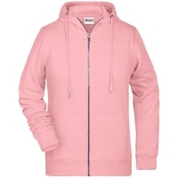 Dámská mikina na zip z biobavlny 8025 (Růžový melír | XS)
