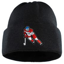 Pletená čiapka s výšivkou Hokej
