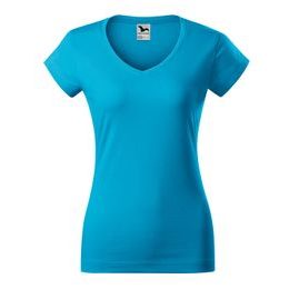 DÁMSKE TRIČKO FIT V-NECK - TRIČKÁ S KRÁTKYM RUKÁVOM - OBLEČENIE