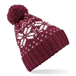 CĂCIULĂ DE IARNĂ CU POMPON ȘI MOTIV FAIR ISLE SNOWSTAR - FESURI CU POMPON - ACCESORII