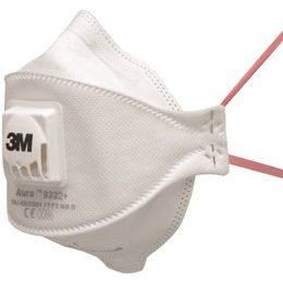 MASCĂ DE PROTECȚIE 3M AURA 9332+ ALB / ROȘU - MĂȘTI RESPIRATOARE 3M - HAINE DE LUCRU