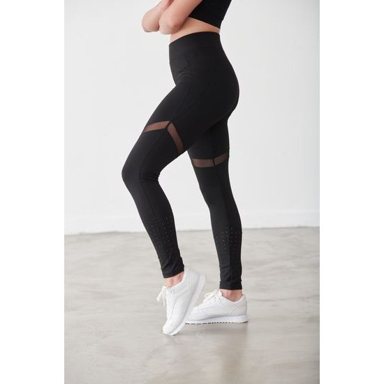 NŐI SPORT LEGGINGS HÁLÓS RÉSZLETEKKEL - ELASZTIKUS NADRÁGOK - SPORTRUHÁZAT