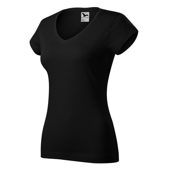 DÁMSKE TRIČKO FIT V-NECK - TRIČKÁ S KRÁTKYM RUKÁVOM - OBLEČENIE