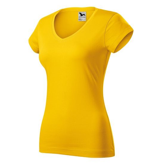 DÁMSKE TRIČKO FIT V-NECK - TRIČKÁ S KRÁTKYM RUKÁVOM - OBLEČENIE