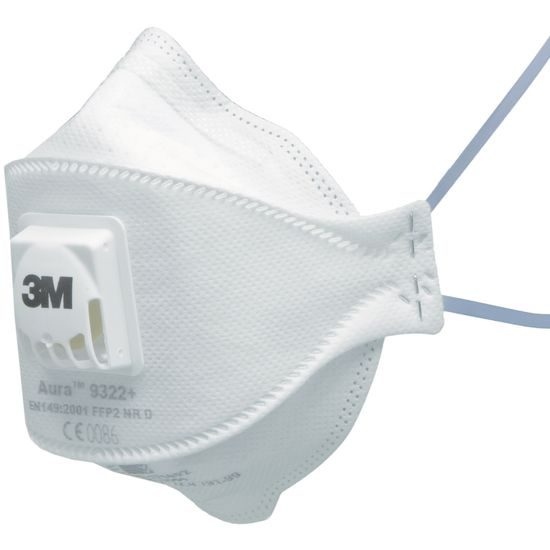 RESPIRÁTOR 3M AURA 9322+ BÍLÁ / MODRÁ - RESPIRÁTORY 3M - PRACOVNÍ ODĚVY