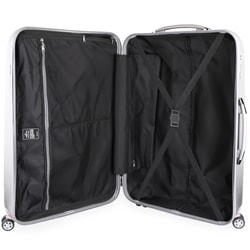 Valiză de călătorie New Carat L 105 l stříbrná MARCH, VALIZĂ DE CĂLĂTORIE NEW CARAT L 105 L STŘÍBRNÁ - TROLERE RIGIDE