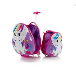 Set de rucsac și valiză pentru cabină Travel Tots Kids Unicorn HEYS, SET DE RUCSAC ȘI VALIZĂ PENTRU CABINĂ TRAVEL TOTS KIDS UNICORN - GENȚI DE COPII