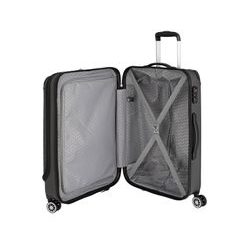 Škrupinový cestovný kufor City 4w Business wheeler M Anthracite 44 l TRAVELITE, ŠKRUPINOVÝ CESTOVNÝ KUFOR CITY 4W BUSINESS WHEELER M ANTHRACITE 44 L - ŠKRUPINOVÉ KUFRE