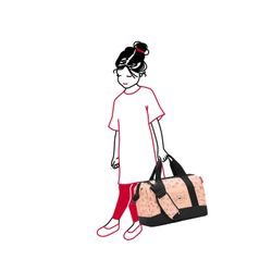Dětská cestovní taška Allrounder M Kids Cats and dogs rose 18 l REISENTHEL, DĚTSKÁ CESTOVNÍ TAŠKA ALLROUNDER M KIDS CATS AND DOGS ROSE 18 L - DETSKÁ BATOŽINA
