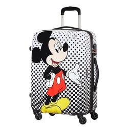 Středně velký kufr z kolekce Disney Legends od značky American Tourister s motivem myšáka Mickey je vhodný na týdenní pobyt.