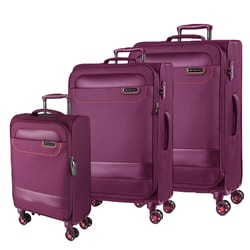 Sada cestovních kufrů Tourer S + M + L, fialová MARCH, SADA CESTOVNÍCH KUFRŮ TOURER S + M + L, FIALOVÁ - SADY CESTOVNÍCH KUFRŮ