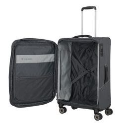 Látkový cestovný kufor Skaii 4w M Anthracite 62/67 l TRAVELITE, LÁTKOVÝ CESTOVNÝ KUFOR SKAII 4W M ANTHRACITE 62/67 L - LÁTKOVÉ KUFRE
