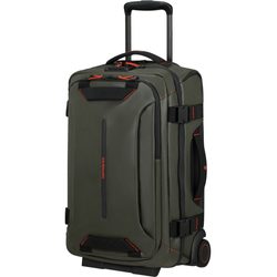 Nepremokavá cestovná taška na kolieskach Ecodiver od značky Samsonite vyrobená z recyklovaných materiálov as prehľadne členeným interiérom.
