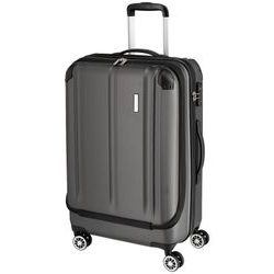 Škrupinový cestovný kufor City 4w Business wheeler M Anthracite 44 l TRAVELITE, ŠKRUPINOVÝ CESTOVNÝ KUFOR CITY 4W BUSINESS WHEELER M ANTHRACITE 44 L - ŠKRUPINOVÉ KUFRE