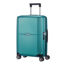 Troler de cabină cu carcasă rigidă din colecția Orfeo marca Samsonite potrivit pentru o călătorie de câteva zile.