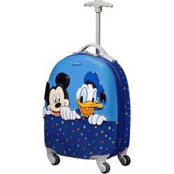 Dětský skořepinový kufr od značky Samsonite z kolekce Disney s motivem kačera Donalda a myšáka Mickeyho.