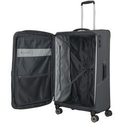 Látkový cestovný kufor Skaii 4w L Anthracite 91/98 l TRAVELITE, LÁTKOVÝ CESTOVNÝ KUFOR SKAII 4W L ANTHRACITE 91/98 L - LÁTKOVÉ KUFRE