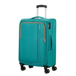 Pohodlný stredne veľký textilný kufor na štyroch kolieskach od značky American Tourister z radu Sea Seeker vybavený TSA zámkom.