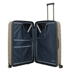 Škrupinový cestovný kufor Air Base L Champagne metallic 105 l TRAVELITE, ŠKRUPINOVÝ CESTOVNÝ KUFOR AIR BASE L CHAMPAGNE METALLIC 105 L - ŠKRUPINOVÉ KUFRE