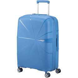 Moderní středně velký kufr z řady StarVibe od značky American Tourister s expandérem, TSA zámkem a prodlouženou zárukou.