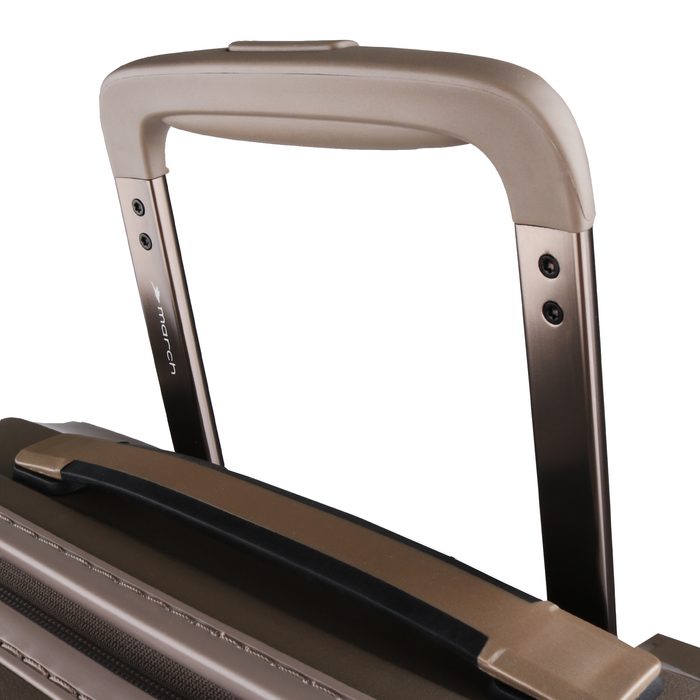 Mâner extensibil dublu, din aluminiu, care se adaptează la înălțimea utilizatorului. MARCH, MÂNER EXTENSIBIL DUBLU, DIN ALUMINIU, CARE SE ADAPTEAZĂ LA ÎNĂLȚIMEA UTILIZATORULUI. - TROLERE RIGIDE - TROLERE ȘI GENȚI DE VOIAJ