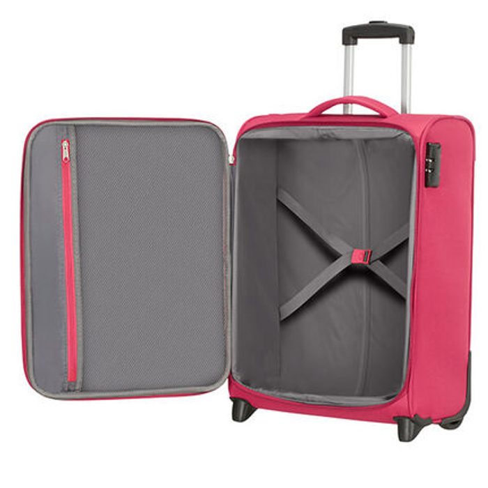 Hlavní úložný prostor je vybaven fixačními popruhy ve spodní části a zipovou kapsou ve víku. AMERICAN TOURISTER, HLAVNÍ ÚLOŽNÝ PROSTOR JE VYBAVEN FIXAČNÍMI POPRUHY VE SPODNÍ ČÁSTI A ZIPOVOU KAPSOU VE VÍKU. - PŘÍRUČNÍ ZAVAZADLA - CESTOVNÍ KUFRY A TAŠKY