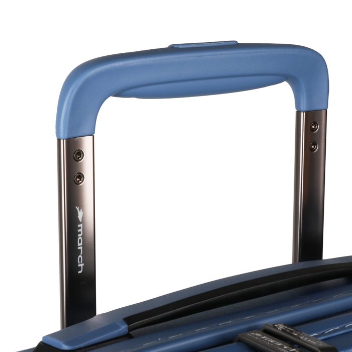 Mâner extensibil dublu, din aluminiu, care se adaptează la înălțimea utilizatorului. MARCH, MÂNER EXTENSIBIL DUBLU, DIN ALUMINIU, CARE SE ADAPTEAZĂ LA ÎNĂLȚIMEA UTILIZATORULUI. - TROLERE RIGIDE - TROLERE ȘI GENȚI DE VOIAJ