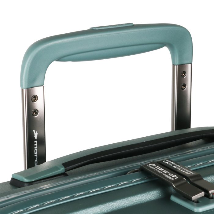 Mâner extensibil dublu, din aluminiu, care se adaptează la înălțimea utilizatorului. MARCH, MÂNER EXTENSIBIL DUBLU, DIN ALUMINIU, CARE SE ADAPTEAZĂ LA ÎNĂLȚIMEA UTILIZATORULUI. - TROLERE RIGIDE - TROLERE ȘI GENȚI DE VOIAJ