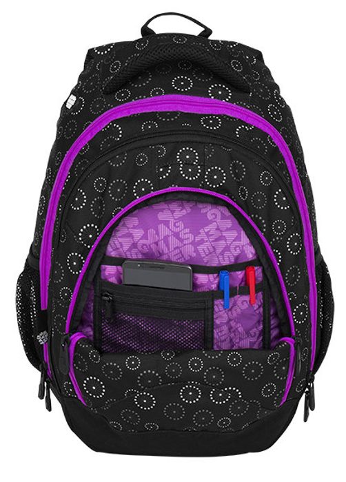 Přední komora je vybavena praktickým organizérem. BAGMASTER, PŘEDNÍ KOMORA JE VYBAVENA PRAKTICKÝM ORGANIZÉREM. - ŠKOLNÍ A DĚTSKÉ BATOHY - BATOHY