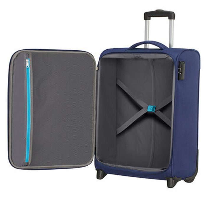 Hlavní úložný prostor je vybaven fixačními popruhy ve spodní části a zipovou kapsou ve víku. AMERICAN TOURISTER, HLAVNÍ ÚLOŽNÝ PROSTOR JE VYBAVEN FIXAČNÍMI POPRUHY VE SPODNÍ ČÁSTI A ZIPOVOU KAPSOU VE VÍKU. - PŘÍRUČNÍ ZAVAZADLA - CESTOVNÍ KUFRY A TAŠKY