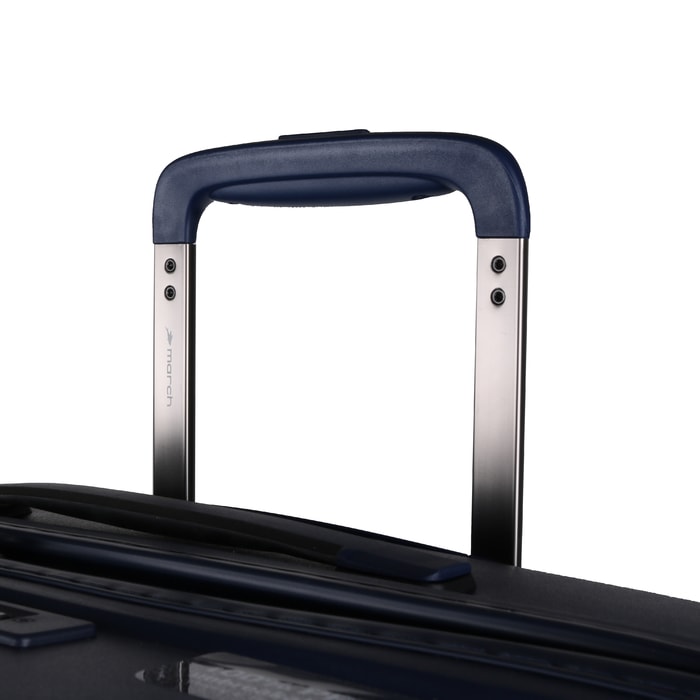 Mâner extensibil dublu, din aluminiu, care se adaptează la înălțimea utilizatorului. MARCH, MÂNER EXTENSIBIL DUBLU, DIN ALUMINIU, CARE SE ADAPTEAZĂ LA ÎNĂLȚIMEA UTILIZATORULUI. - TROLERE RIGIDE - TROLERE ȘI GENȚI DE VOIAJ