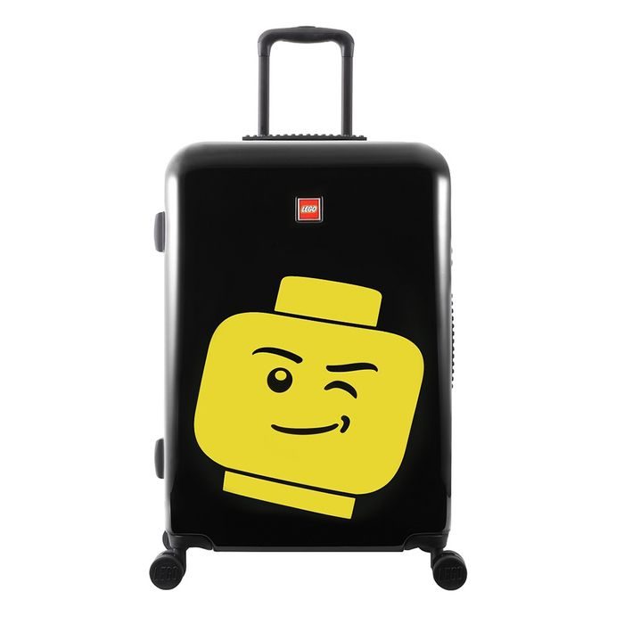 LEGO, CESTOVNÍ KUFR COLOURBOX MINIFIGURE HEAD 70 L ČERNÝ - SKOŘEPINOVÉ KUFRY - CESTOVNÍ KUFRY A TAŠKY