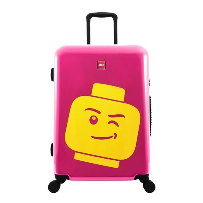 LEGO, ŠKRUPINOVÝ CESTOVNÝ KUFOR COLOURBOX MINIFIGURE HEAD 70 L RUŽOVÝ - ŠKRUPINOVÉ KUFRE - CESTOVNÉ  KUFRE A TAŠKY