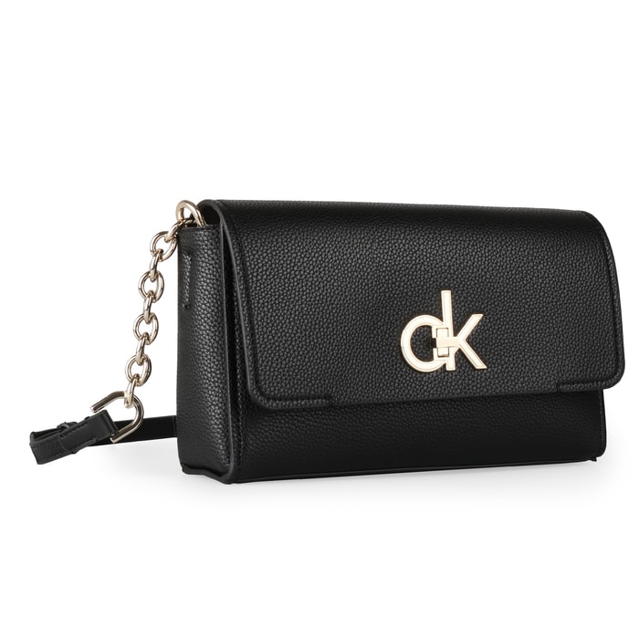 Dámská crossbody kabelka Re-Lock Flap K60K605608 CALVIN KLEIN, DÁMSKÁ CROSSBODY KABELKA RE-LOCK FLAP K60K605608 - CROSSBODY KABELKY - KABELKY