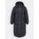 Dámska dlhá zimná bunda s kapucňou čierna