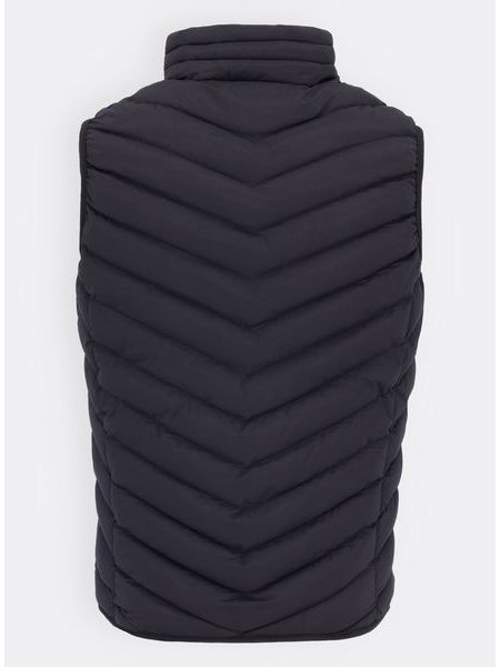 Pánská prošívaná vesta bez kapuce černá